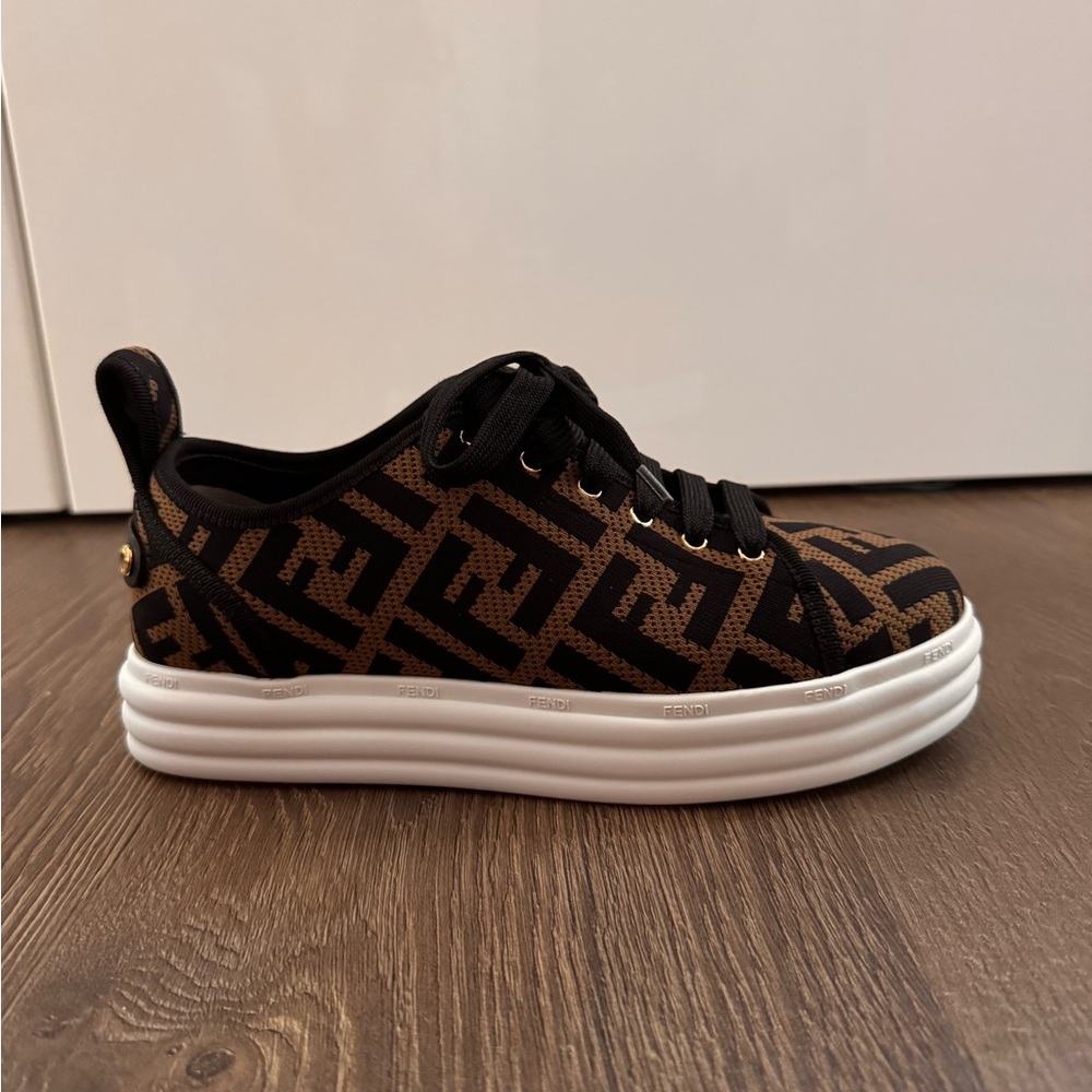 Fendi FF mesh platform sneakers